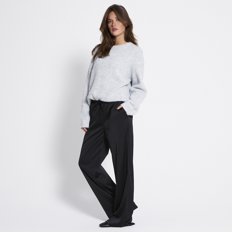 Satin pants "Ashley" Black